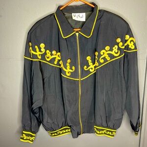 Talk Of The Walk Military Jacket Gold Button Woman Size Large Woman Y2K Blue